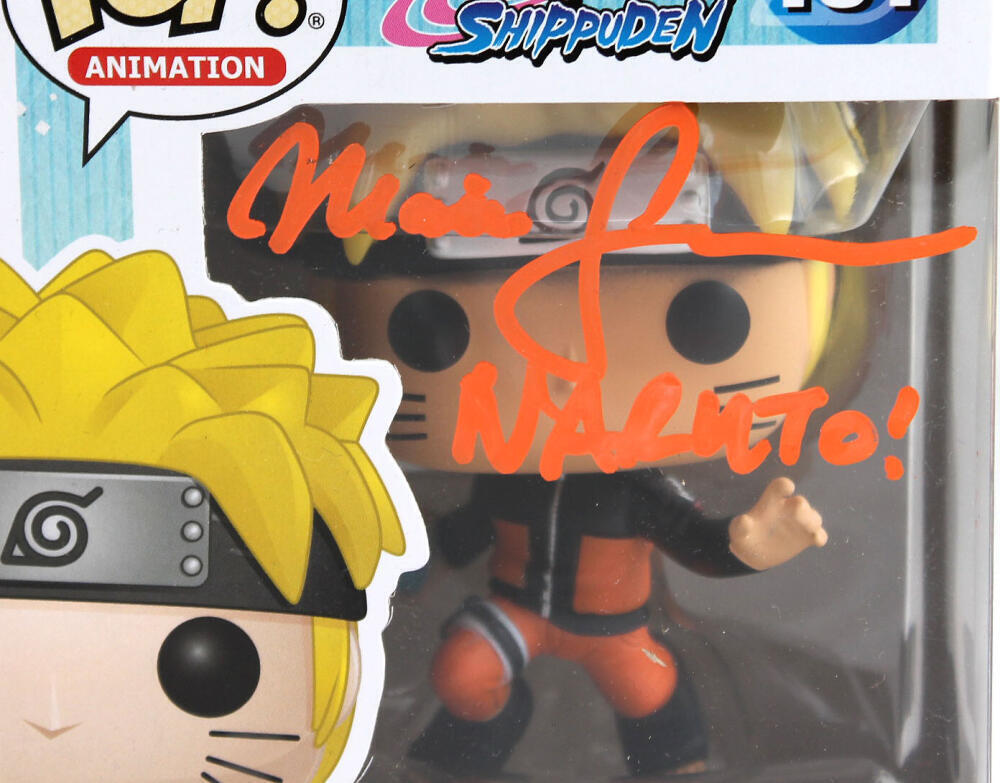 Maile Flanagan Signed Naruto Funko Pop Figurine 181-Beckett W Hologram *Orange