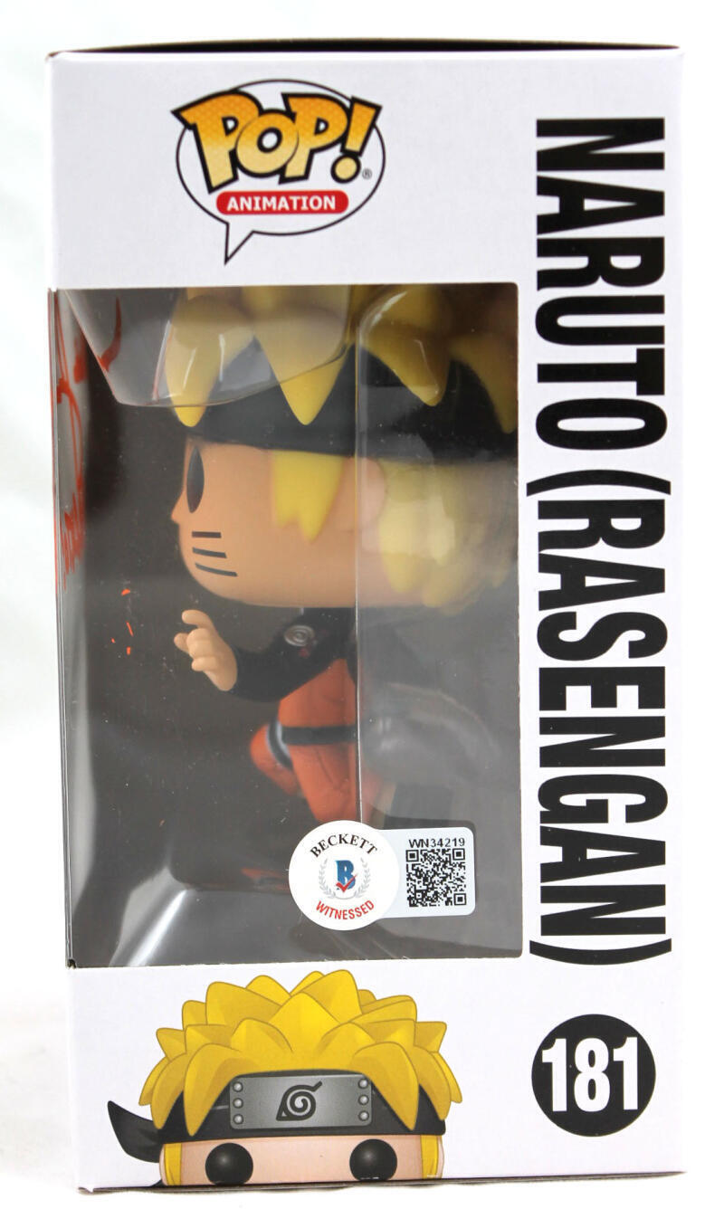 Maile Flanagan Signed Naruto Funko Pop Figurine 181-Beckett W Hologram *Orange