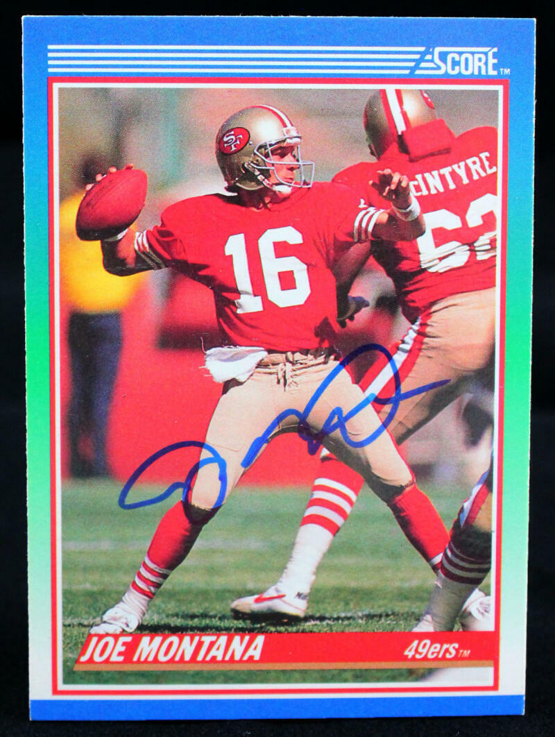 1990 Score #1 Joe Montana San Francisco 49ers Autograph Beckett Witness