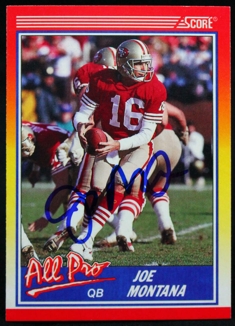 1990 Score All Pro #582 Joe Montana 49ers Autograph Beckett Witness