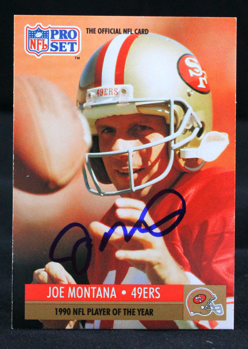 1991 Pro Set #3 Joe Montana San Francisco 49ers Auto Beckett Witness