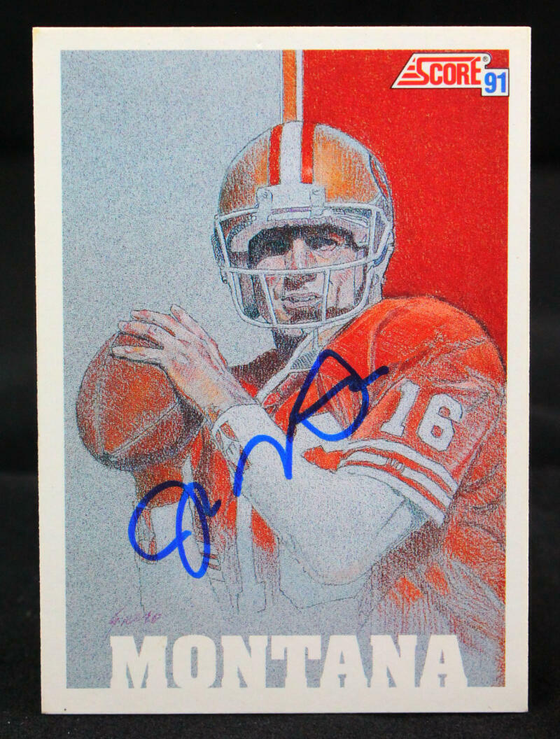 1991 Score #620 Joe Montana San Francisco 49ers Autograph Beckett Witness