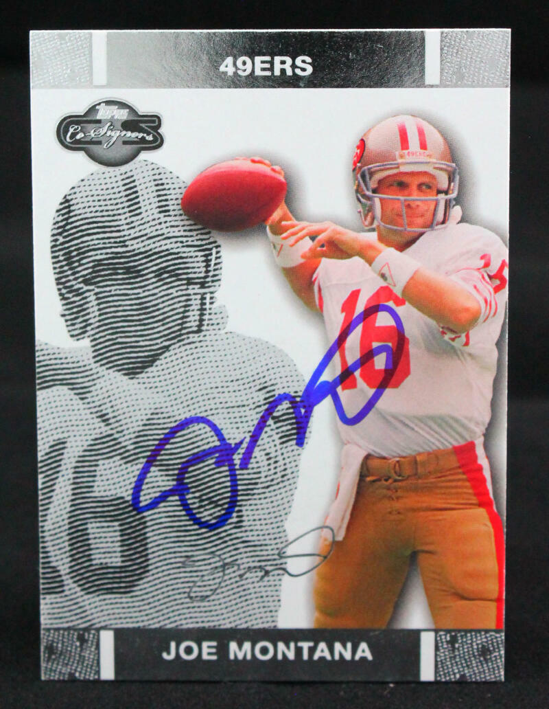2007 Topps Co Signers #42 Joe Montana San Francisco 49ers Auto Beckett Witness