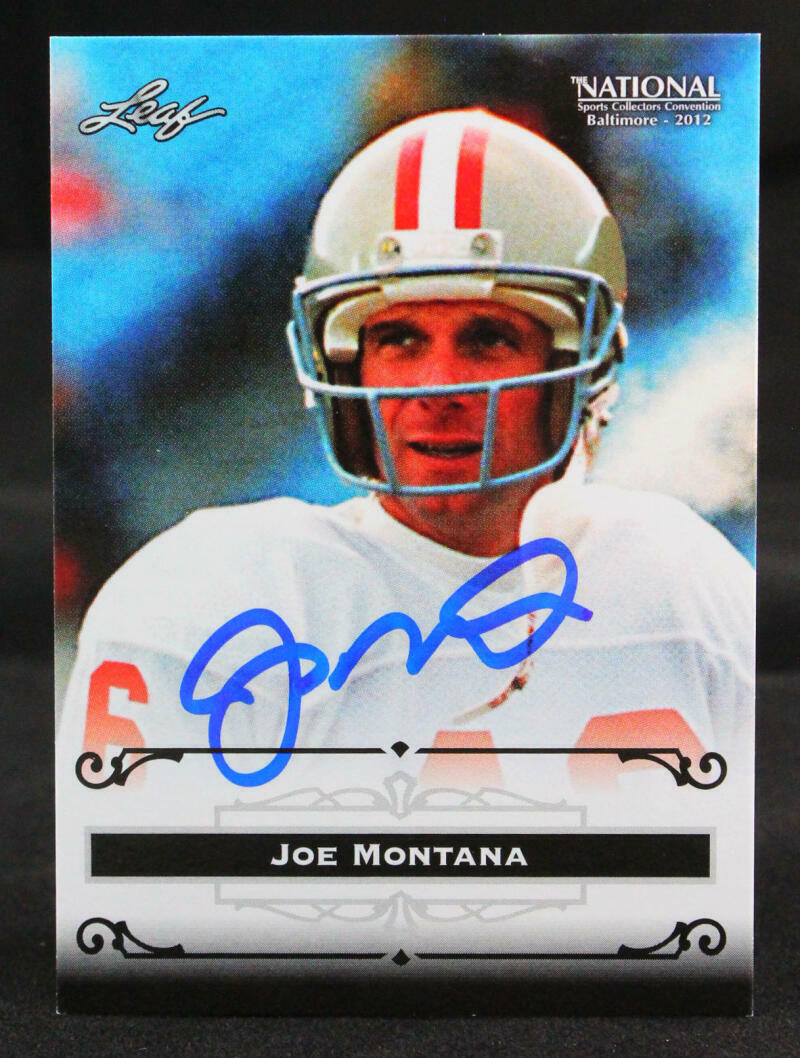 2012 Leaf National #JM1 Joe Montana San Francisco 49ers Auto Beckett Witness