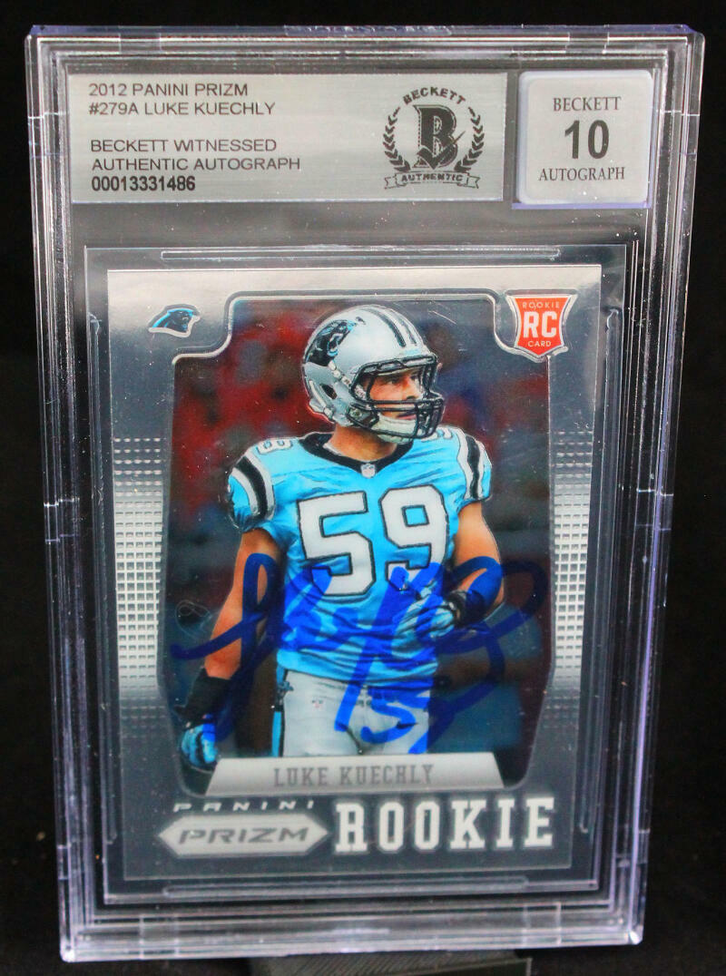 2012 Panini Prizm #279A Luke Kuechly Carolina Panthers BGS Autograph 10