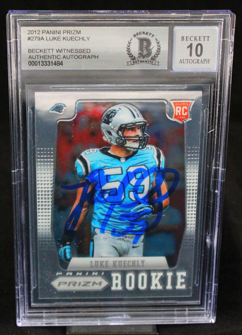 2012 Panini Prizm #279A Luke Kuechly Carolina Panthers BGS Autograph 10