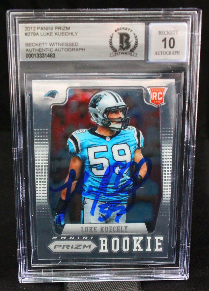 2012 Panini Prizm #279A Luke Kuechly Carolina Panthers BGS Autograph 10