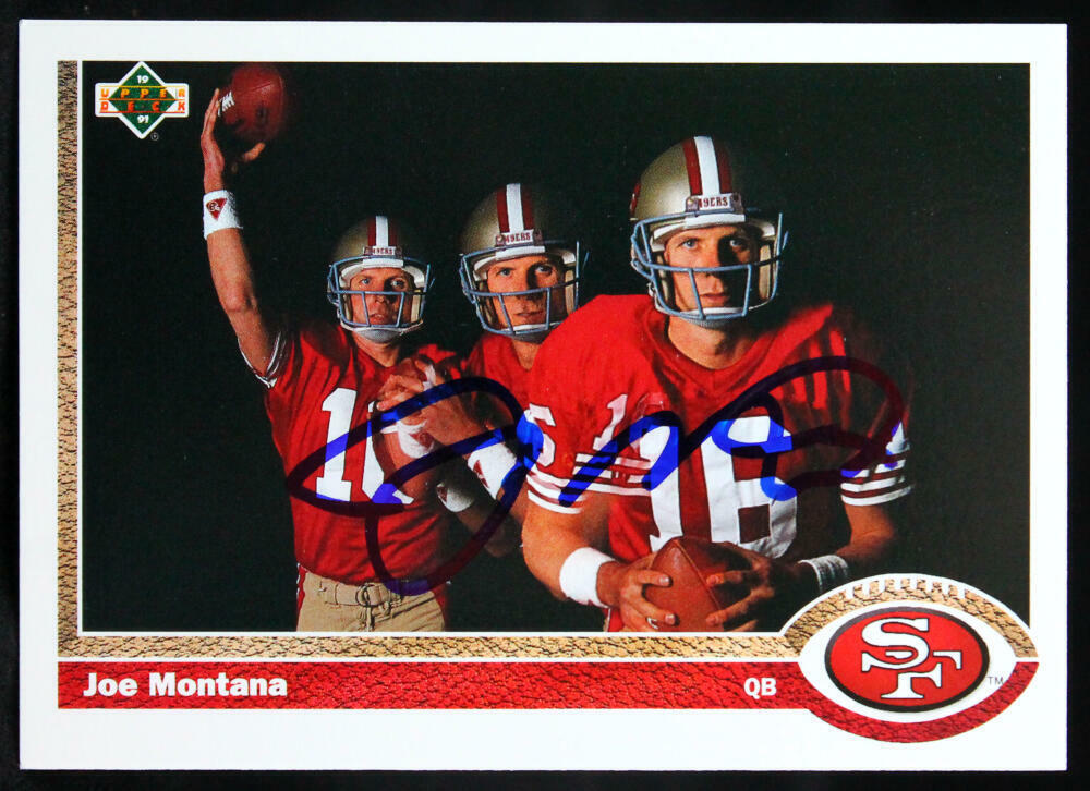 1991 Upper Deck #54 Joe Montana 49ers Autograph Beckett Witness
