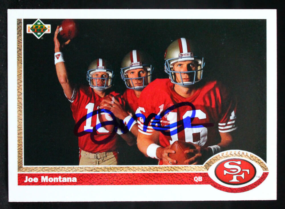 1991 Upper Deck #54 Joe Montana 49ers Autograph Beckett Witness