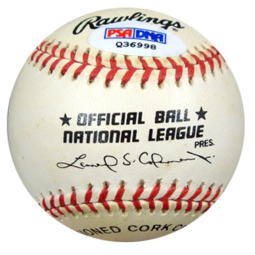 Jack Radtke Autographed Official NL Baseball Brooklyn Dodgers PSA/DNA #Q36998