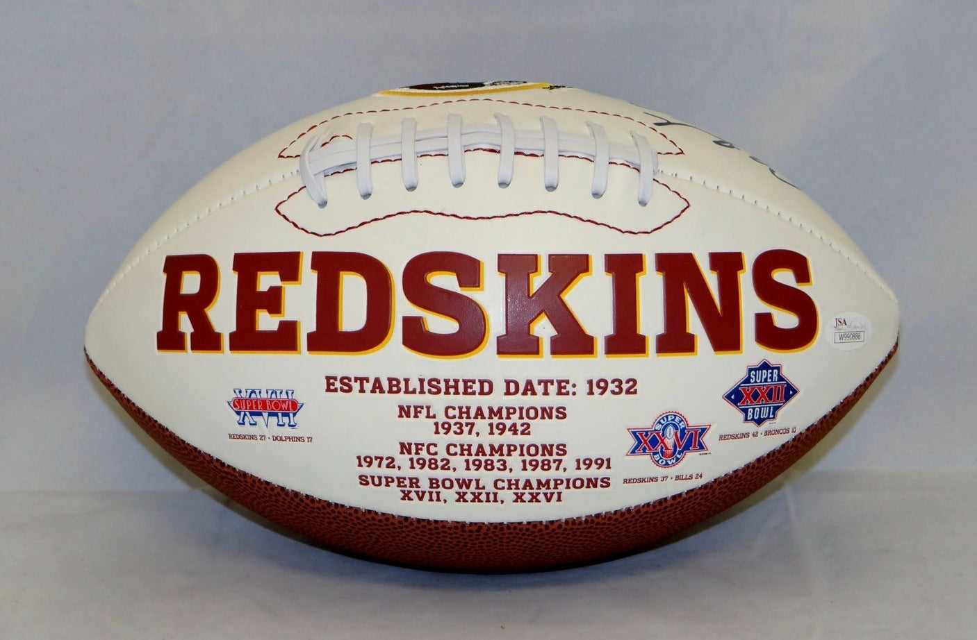 Chris Samuels Autographed Washington Redskins Logo Football- JSA Witnessed
