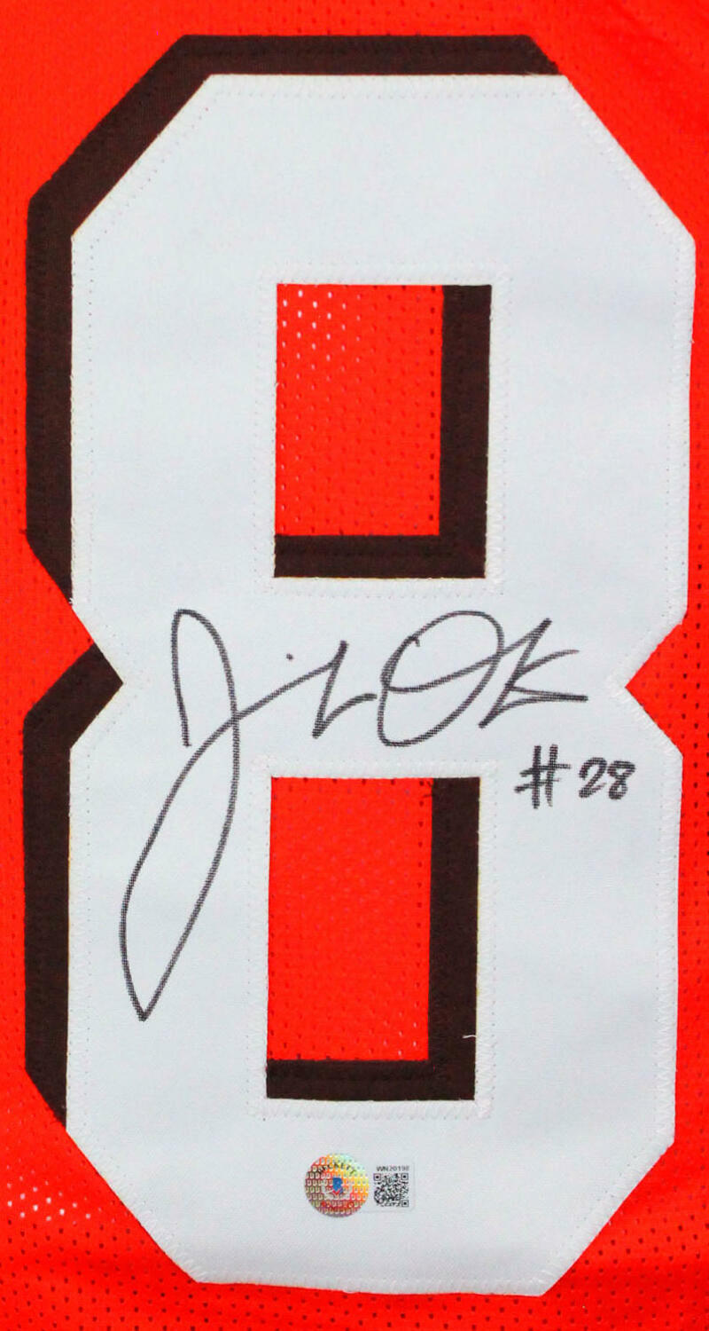 Jeremiah Owusu-Koramoah Autographed Orange Pro Style Jersey-BA W Hologram *8