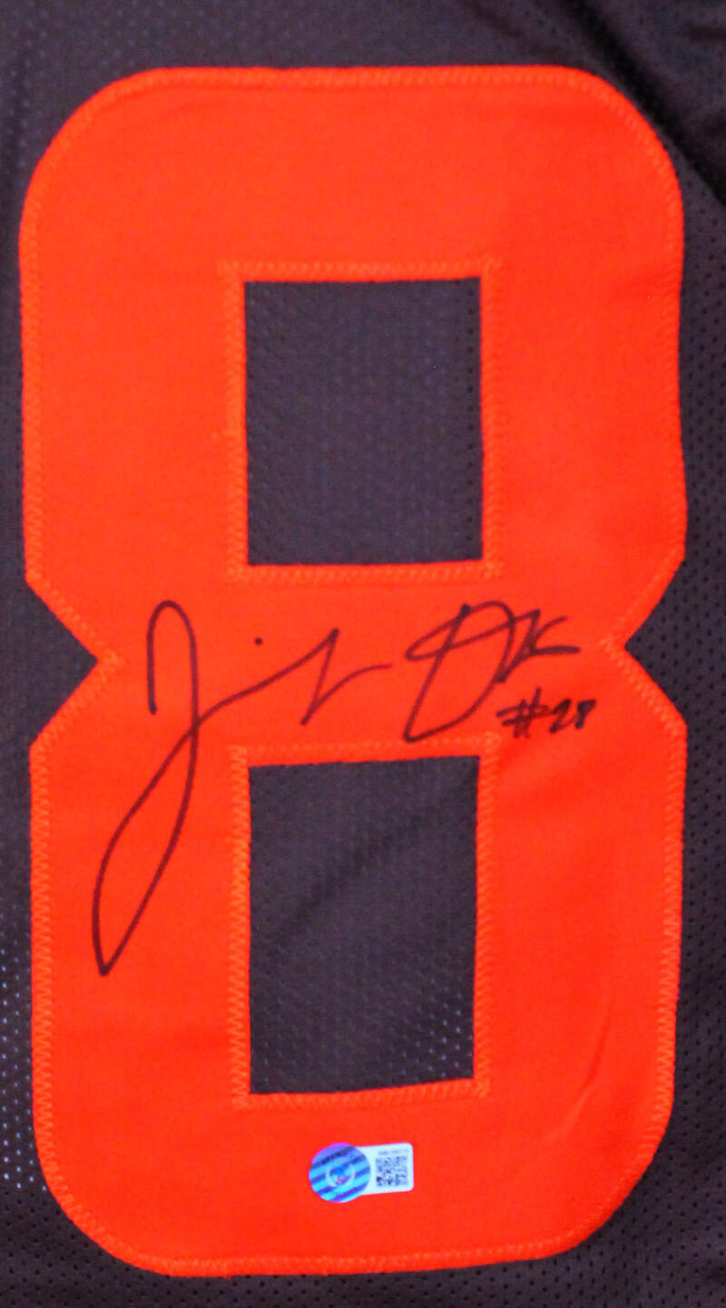 Jeremiah Owusu-Koramoah Autographed Brown Pro Style Jersey- Beckett W Hologram