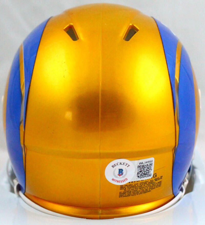 Kurt Warner Autographed St. Louis Rams Flash Speed Mini Helmet-Beckett W Holo