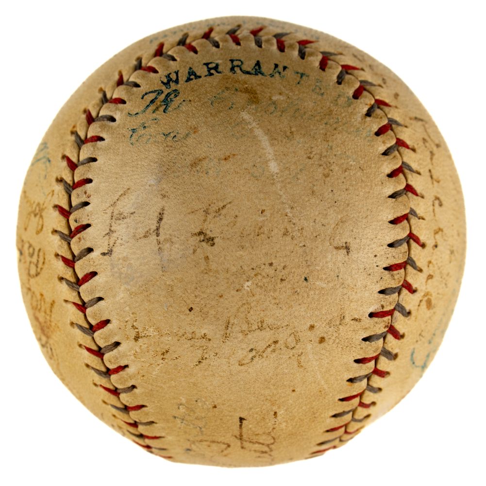 Babe Ruth Lou Gehrig Mantle Signed 1928 Yankees Team Signed AL Baseball JSA LOA