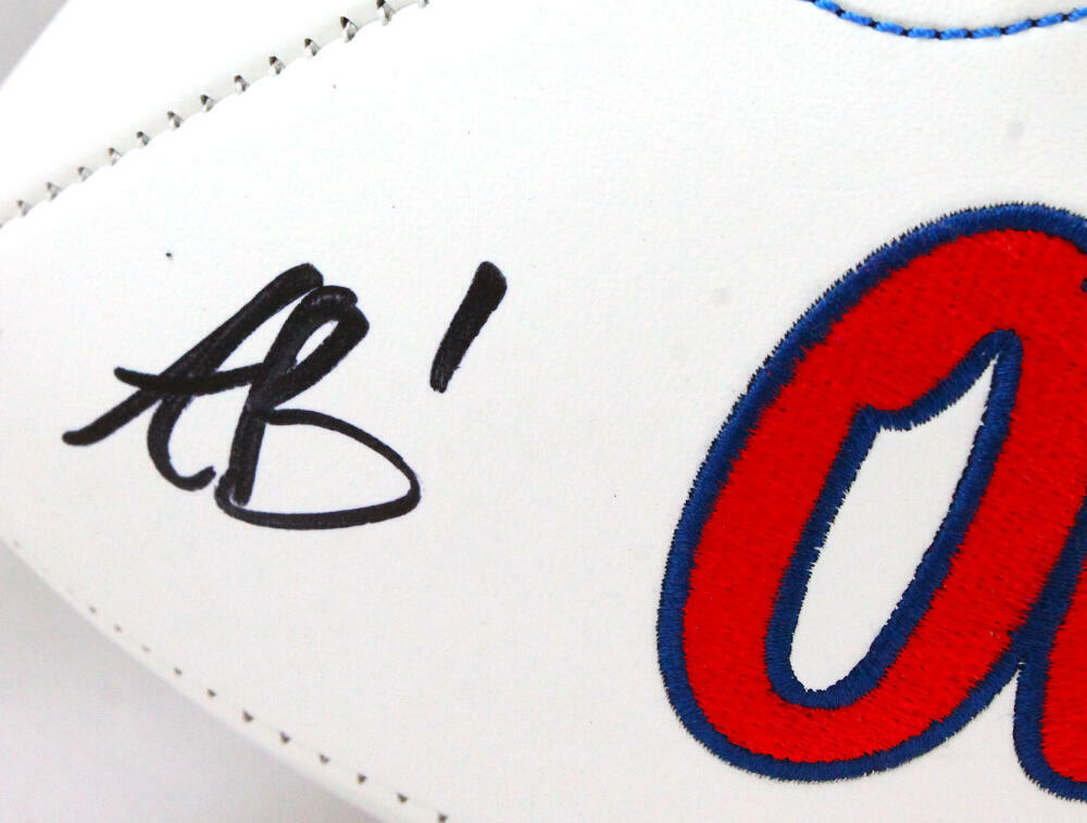 A.J. Brown Autographed Ole Miss Rebels Logo Football-Beckett W Hologram *Black