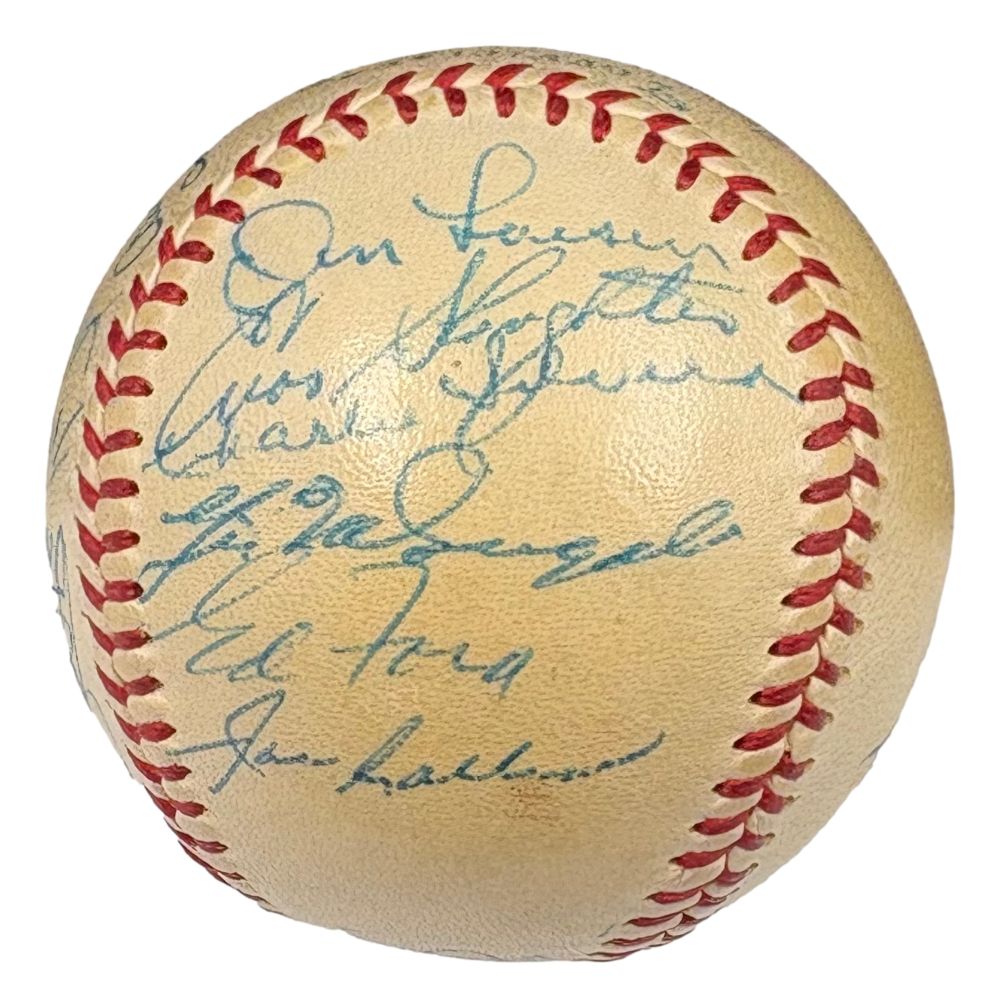 1955-56 Yankees (21) Signed Official AL Baseball Martin Berra & More PSA+BAS LOA