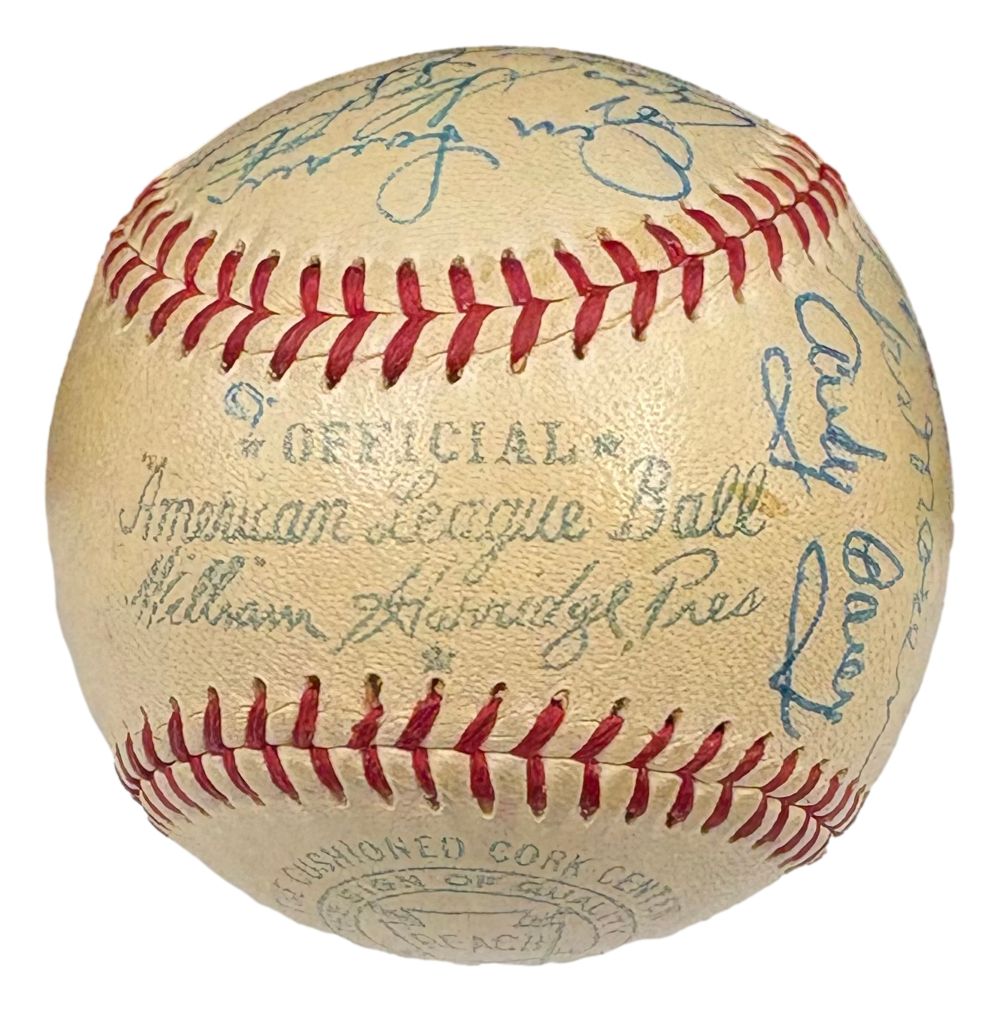 1955-56 Yankees (21) Signed Official AL Baseball Martin Berra & More PSA+BAS LOA