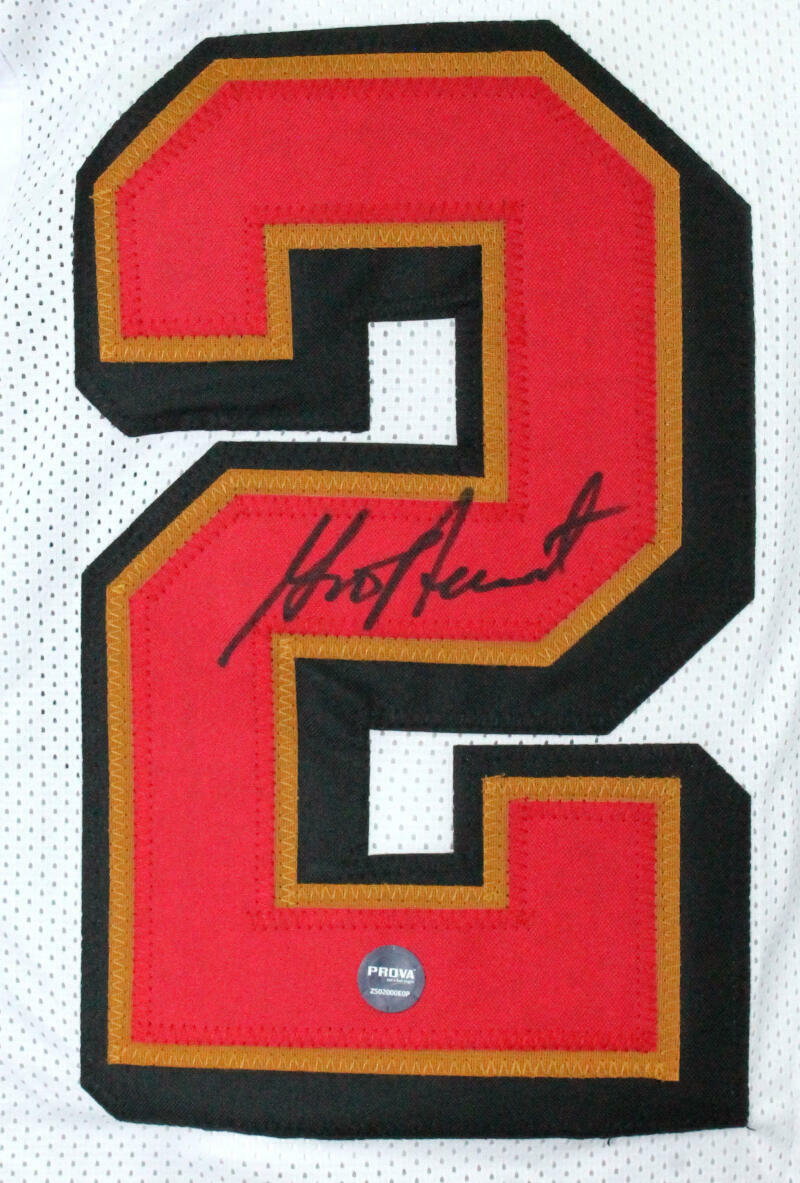 Garrison Hearst Autographed White Pro Style Jersey-Prova *Black