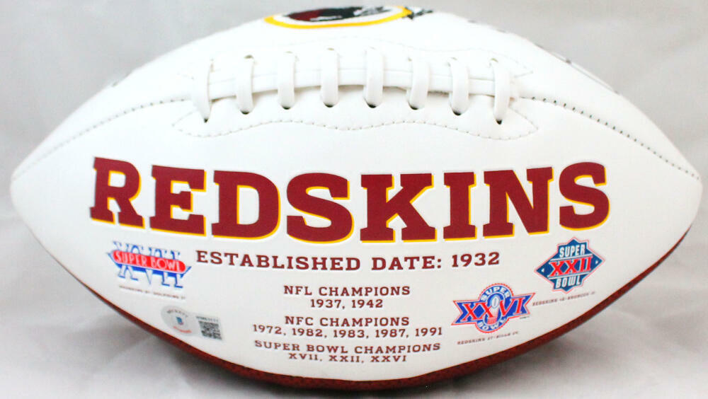 Joe Theismann Autographed Washington Logo Football w/83 MVP-Beckett W Hologram