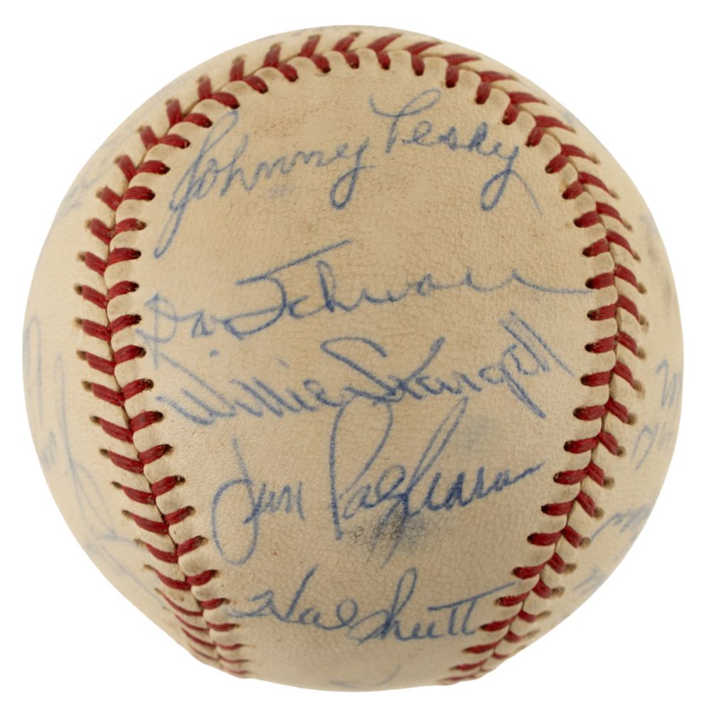 Roberto Clemente Signed 1966 Pirates Team Signed NL Baseball PSA/DNA LOA