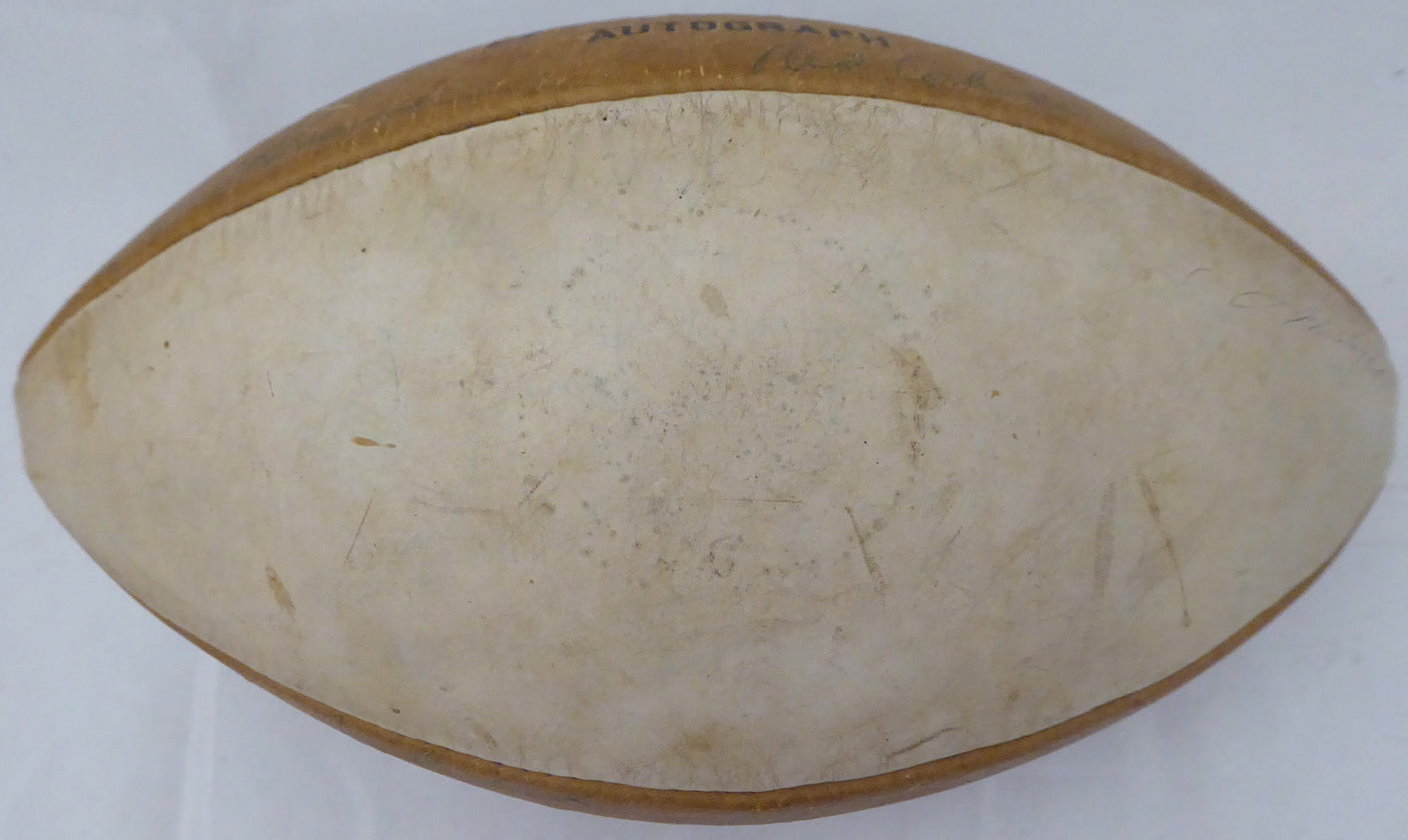 1966-67 Green Bay Packers Super Bowl I Championship Team Autographed Football With 21 Signatures Including Vince Lombardi & Bart Starr Beckett BAS #A52081