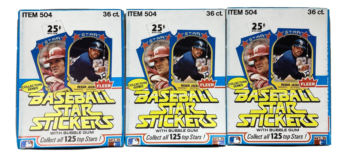 1981 Fleer Star Stickers Baseball Not Sealed 36 Pack 12 Box Case