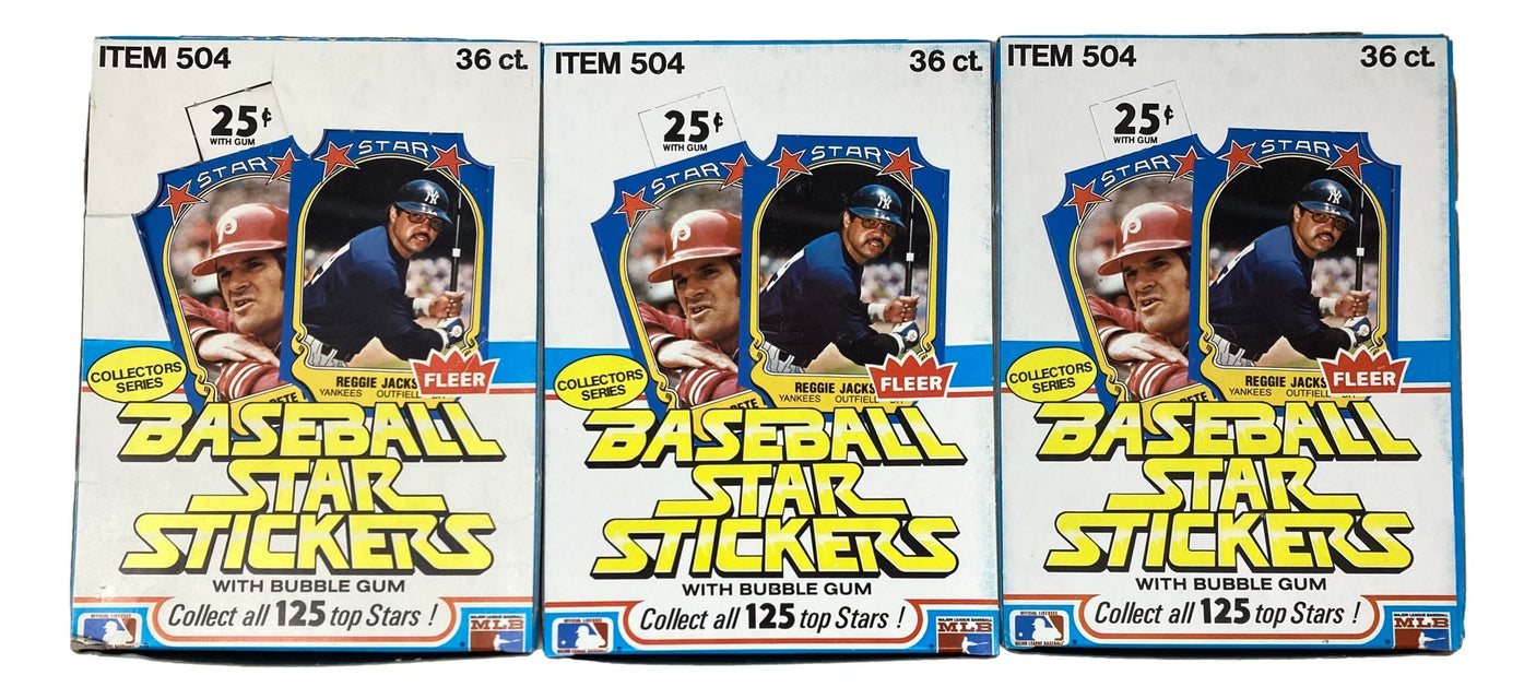 1981 Fleer Star Stickers Baseball Not Sealed 36 Pack 12 Box Case