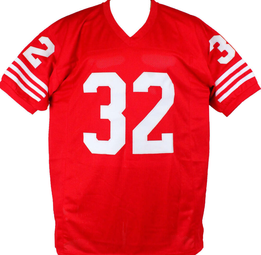 OJ Simpson Autographed Red Pro Style Jersey- JSA W *Black