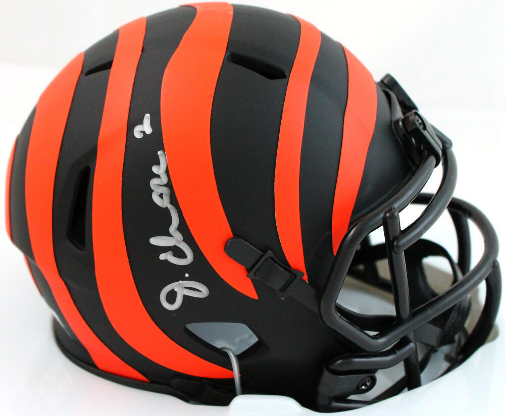 Ja'Marr Chase Signed Cincinnati Bengals Eclipse Speed Mini Helmet-Beckett W Holo