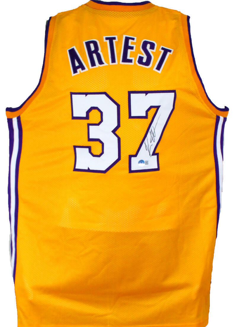 Ron Artest Autographed Yellow Los Angeles Jersey-Beckett W Hologram *Black