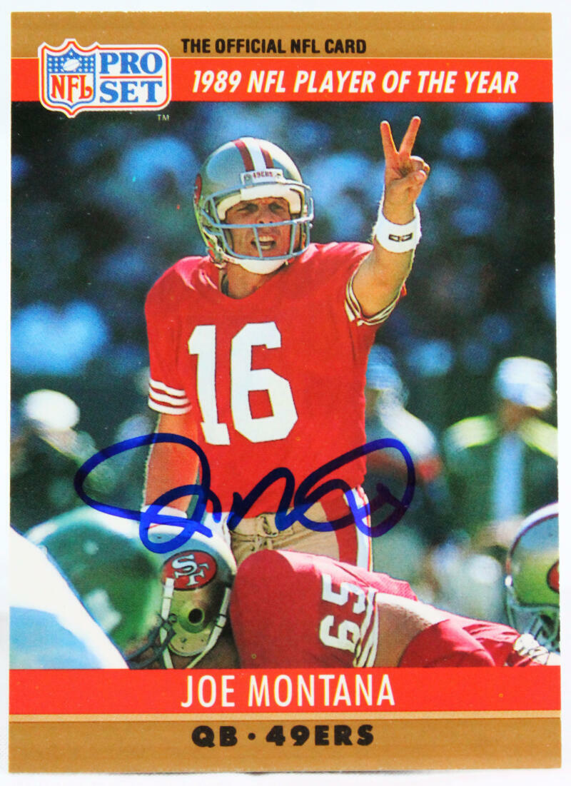 1990 Pro Set #2 Joe Montana 49ers Autograph Beckett Witness