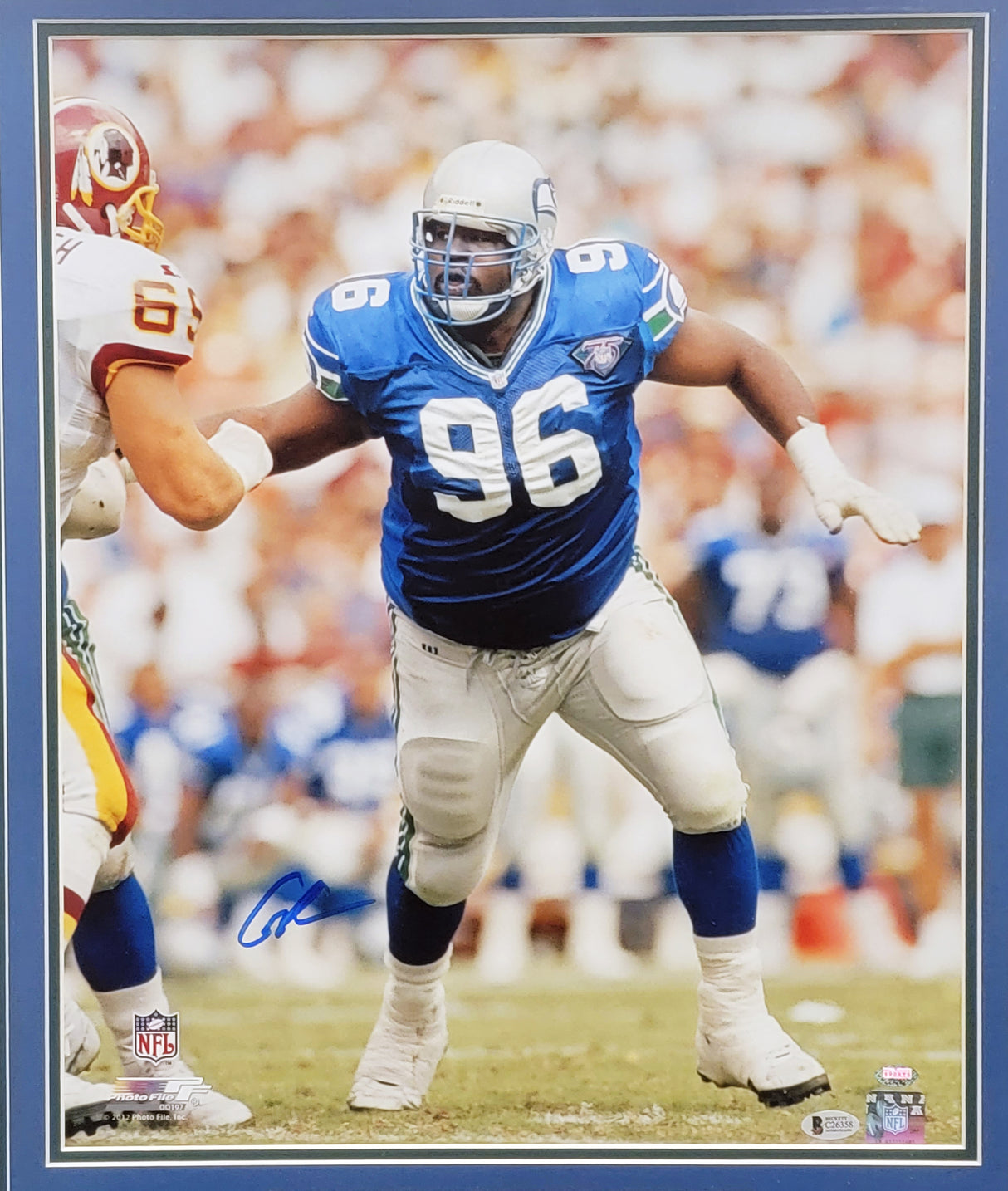 Cortez Kennedy Autographed Framed 16x20 Photo Seattle Seahawks Beckett BAS & MCS Holo #C26358
