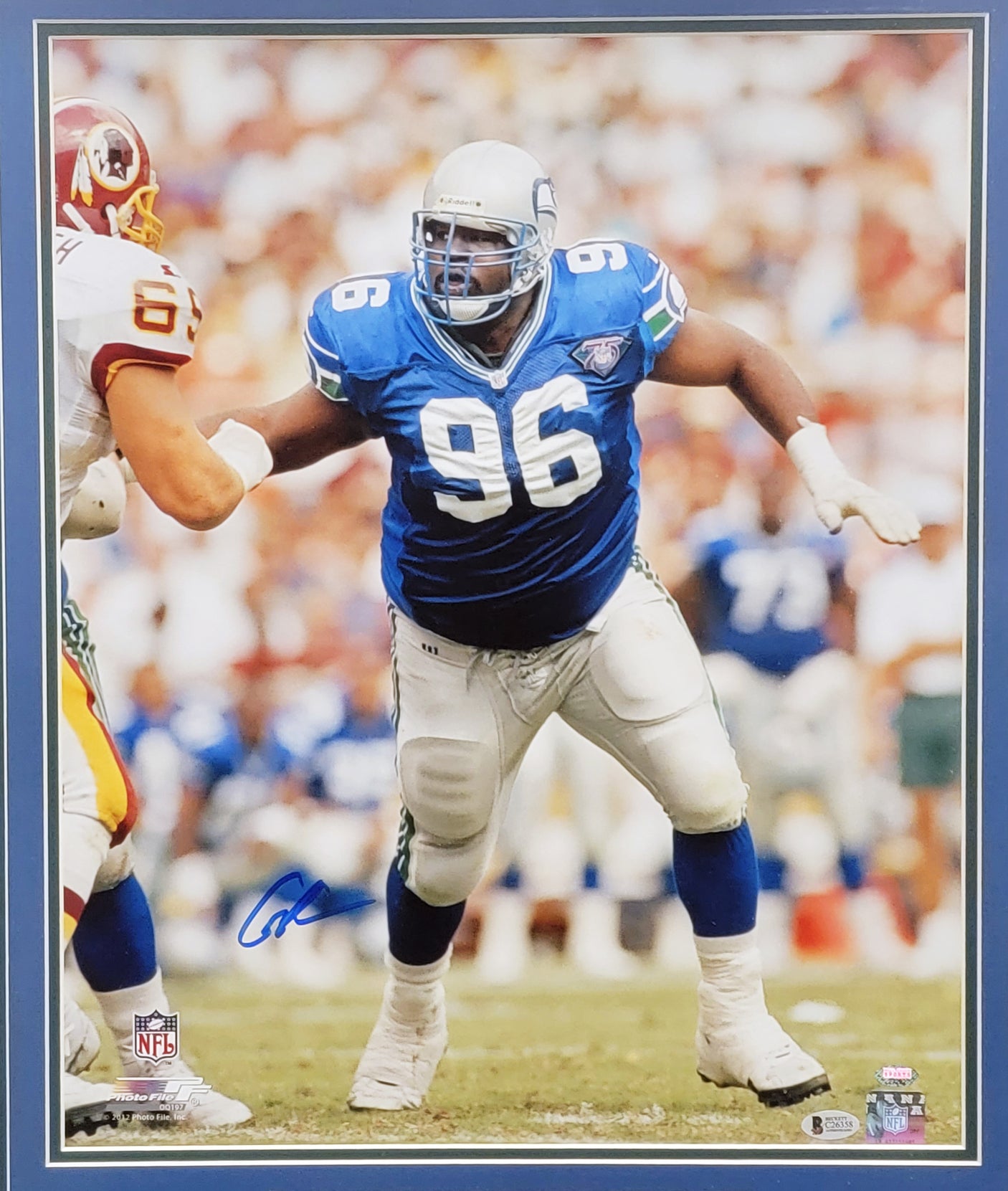 Cortez Kennedy Autographed Framed 16x20 Photo Seattle Seahawks Beckett BAS & MCS Holo #C26358