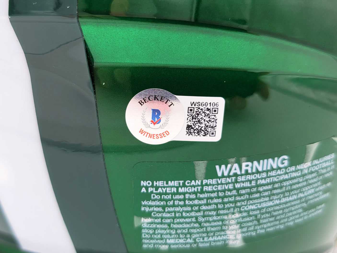 Davante Adams Autographed Green Bay Packers Flash Green Full Size Authentic Speed Helmet Beckett BAS QR Stock #201214