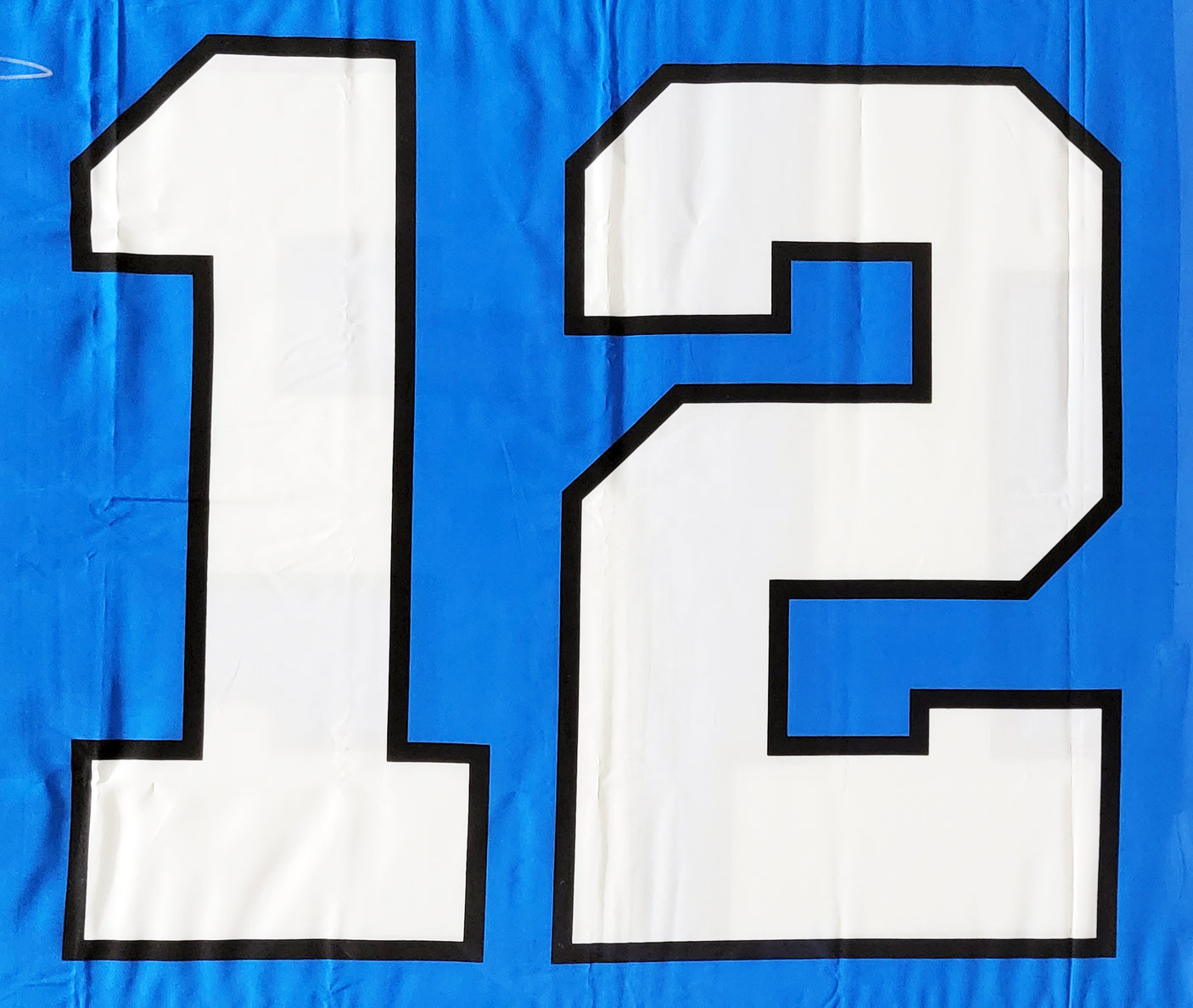 Russell Wilson Autographed Framed 12th Man Flag Seattle Seahawks RW Holo Stock #200935