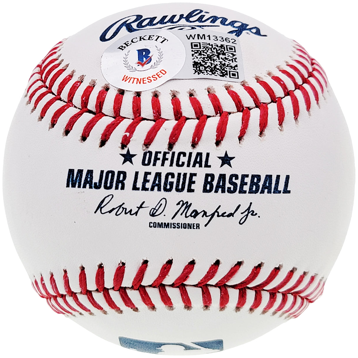Manny Ramirez Autographed Official MLB Baseball Boston Red Sox "04 MVP WS" Beckett BAS QR #WM13362