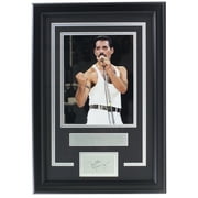 Freddie Mercury Framed 8x10 Queen Live Aid Photo w/ Laser Engraved Signature - Sports Integrity