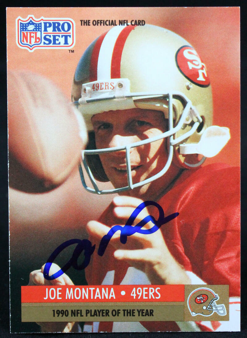 1991 Pro Set #3 Joe Montana 49ers Autograph Beckett Witness