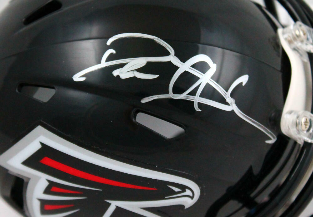 Deion Sanders Signed Atlanta Falcons 03-19 TB Speed Mini Helmet-Beckett W Holo