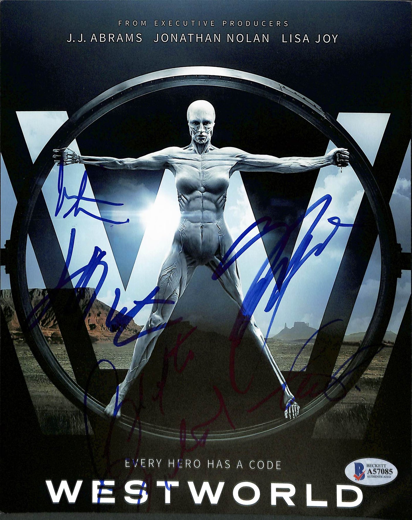 Westworld (5) Wright, Sarafyan, Woodward +2 Signed 8x10 Photo BAS #A57085