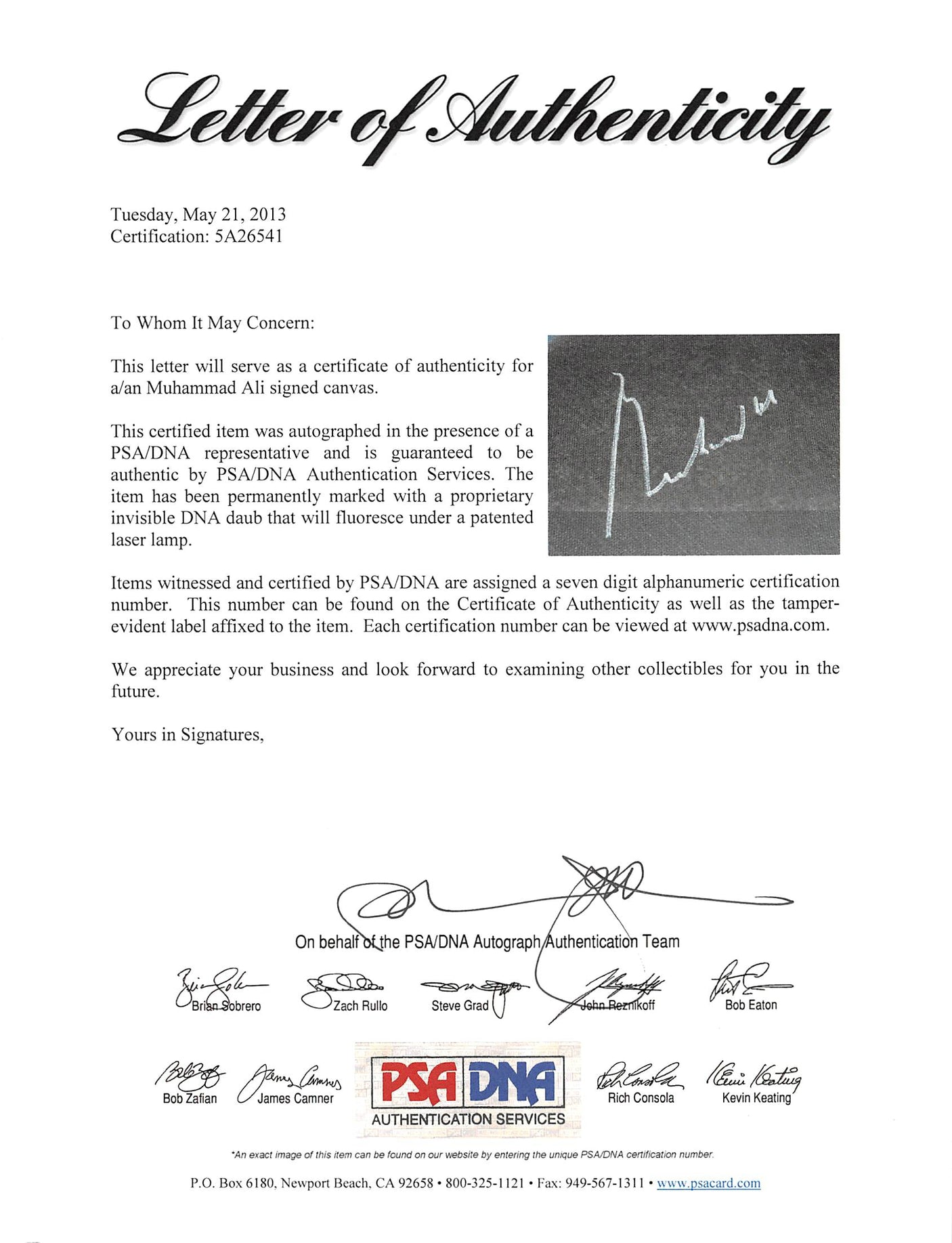 Muhammad Ali & Michael Jordan Authentic Signed & Framed 30x40 Canvas PSA & UDA