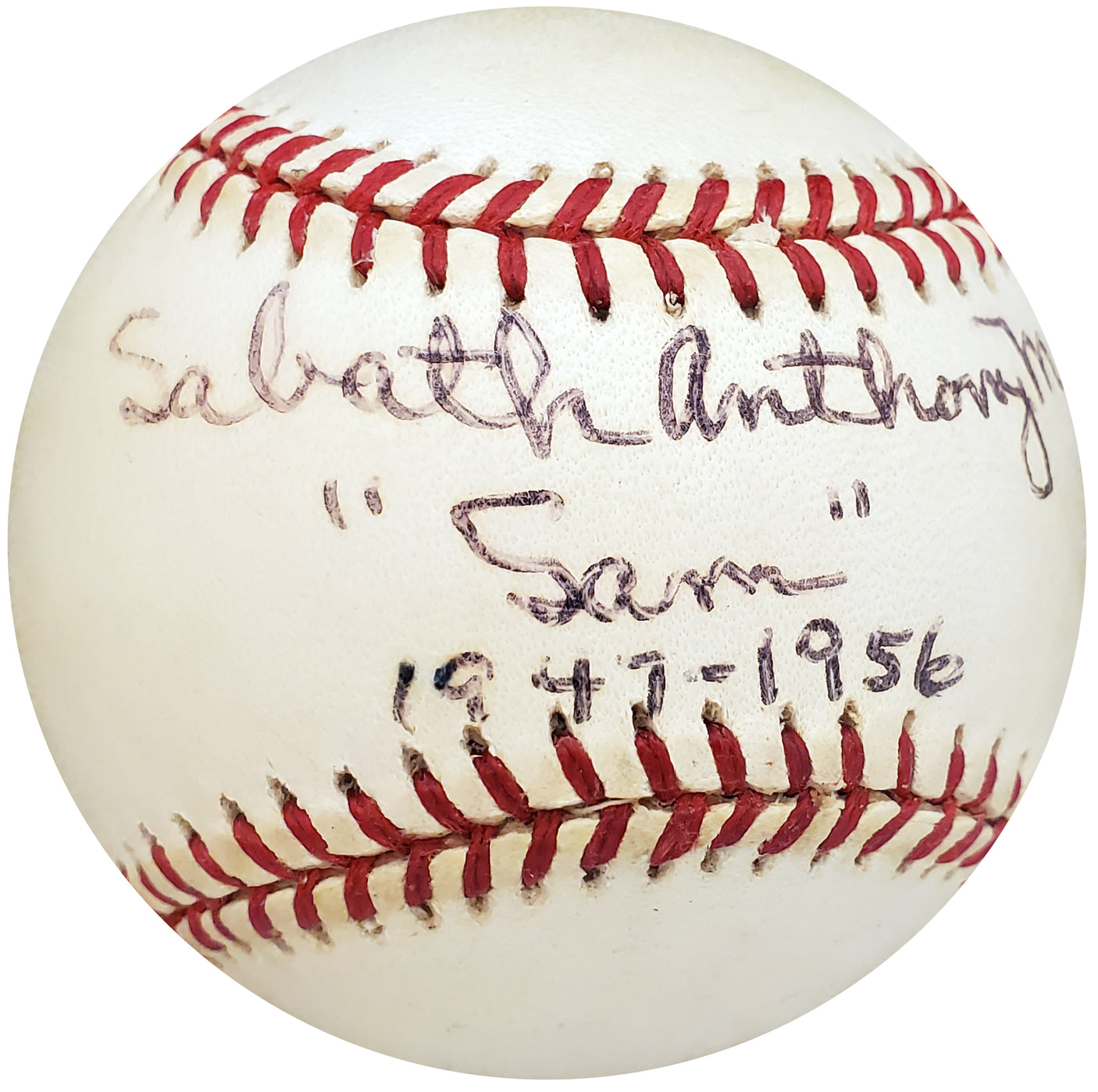 Sam Mele Autographed Official NL Baseball Washington Senators, Minnesota Twins Full Name Beckett BAS #S50774