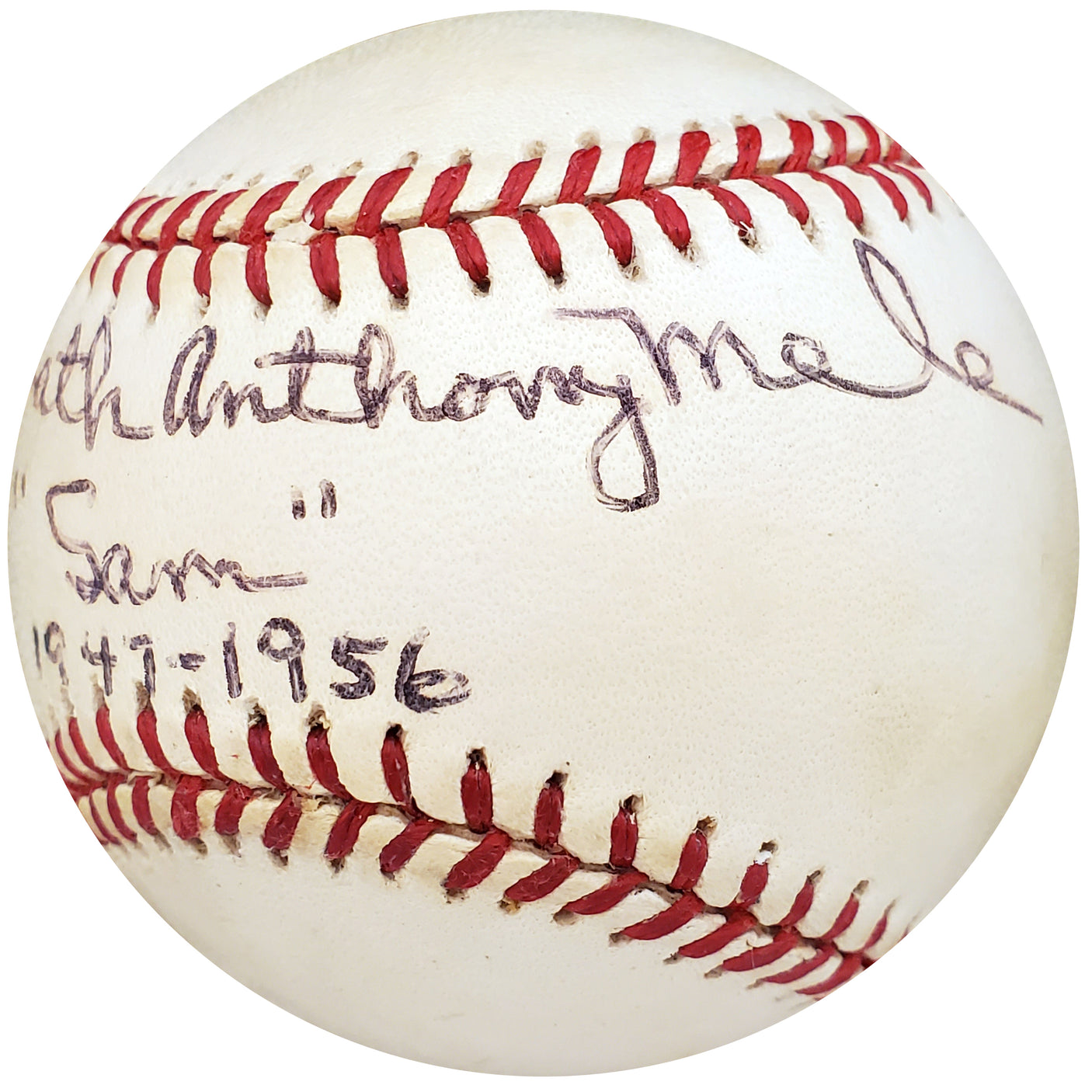 Sam Mele Autographed Official NL Baseball Washington Senators, Minnesota Twins Full Name Beckett BAS #S50774
