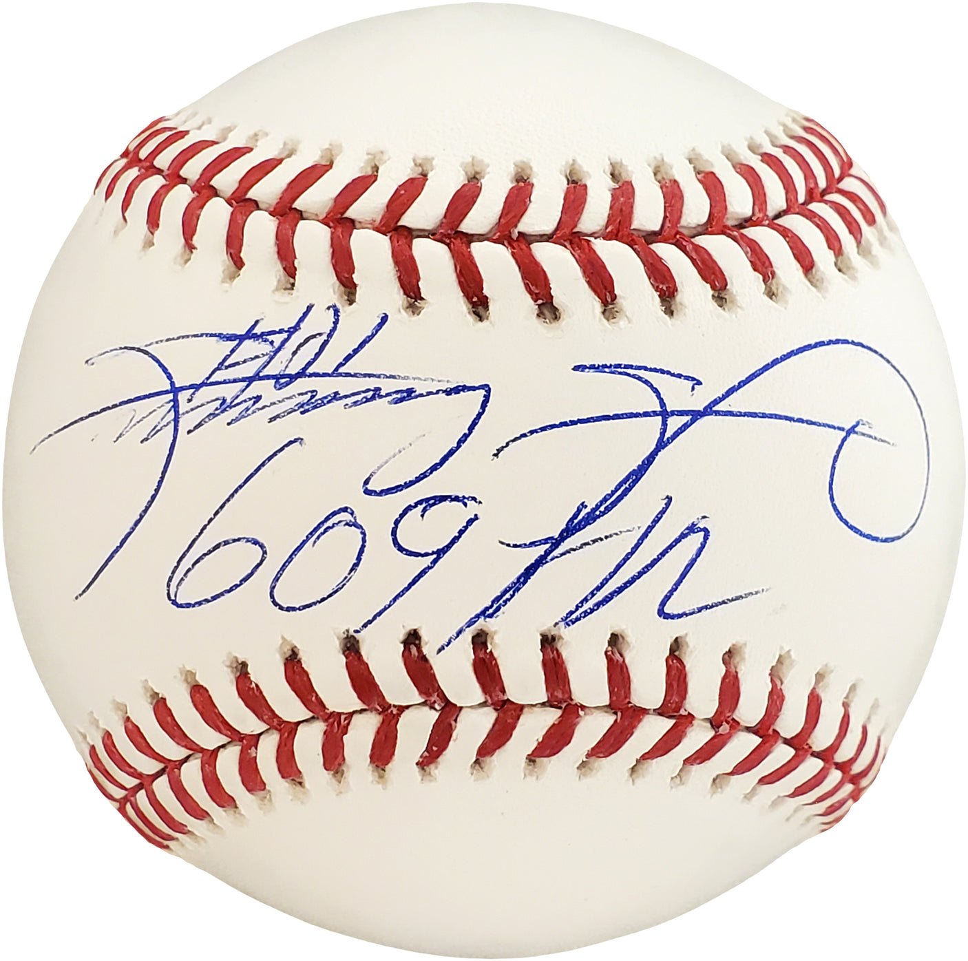 Sammy Sosa Autographed Official MLB Baseball Chicago Cubs "609 HR" Beckett BAS Stock #177580