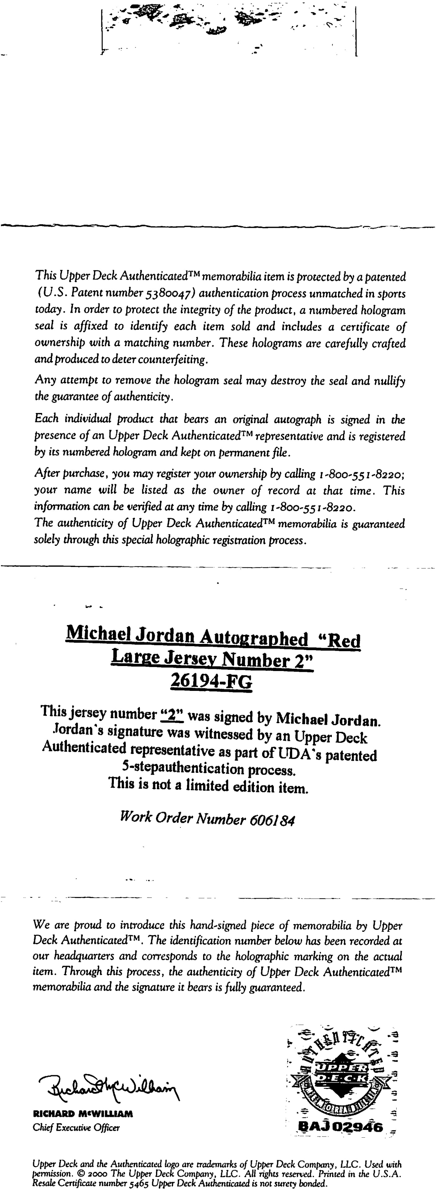 Bulls Michael Jordan Signed Black M&N 1997-98 HWC Authentic Jersey UDA BAJ02946