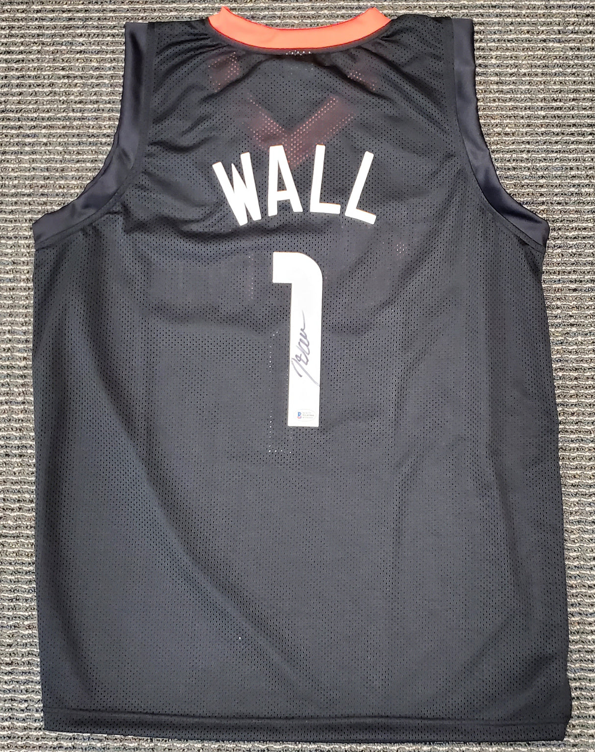 Houston Rockets John Wall Autographed Black Jersey Beckett BAS Stock #189808