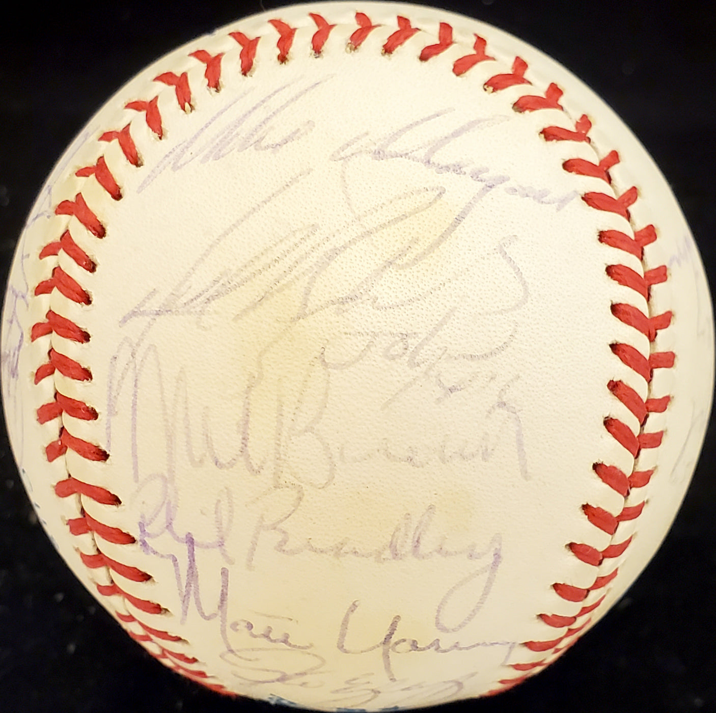 1986 Seattle Mariners Autographed Official AL Baseball With 25 Total Signatures Including Dick Williams SKU #192484
