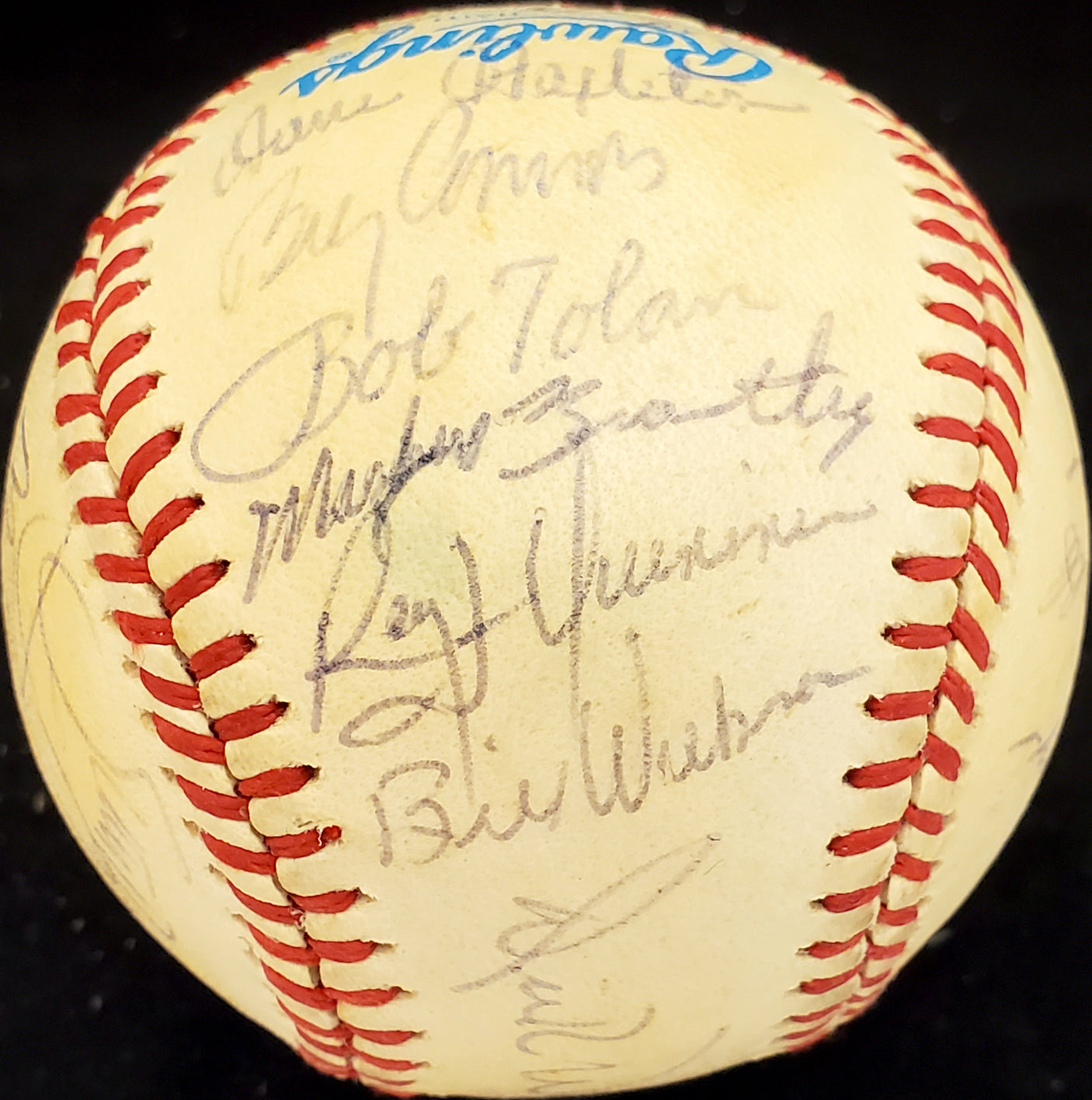1987 Seattle Mariners Autographed Official AL Baseball With 25 Total Signatures Including Dick Williams SKU #192485