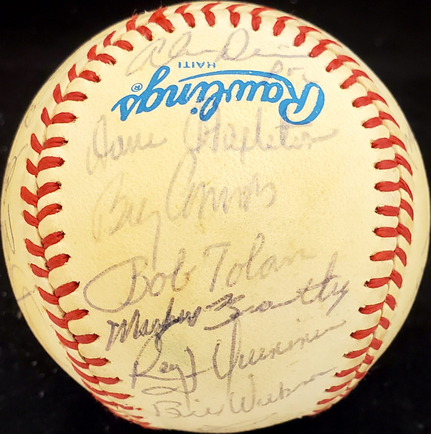 1987 Seattle Mariners Autographed Official AL Baseball With 25 Total Signatures Including Dick Williams SKU #192485